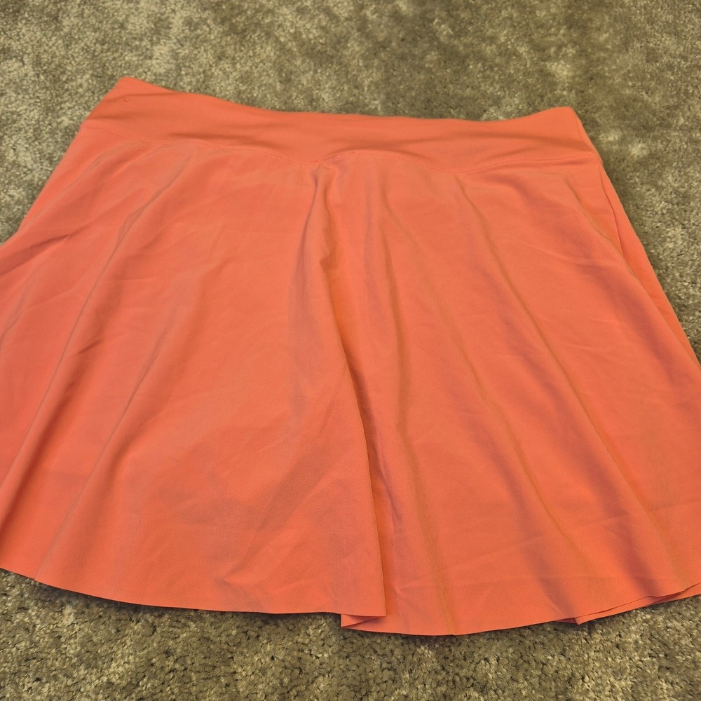 Nike Dri-FIT Women Coral Tennis Skort Pleated Athletic Skirt Large Athleisure‎